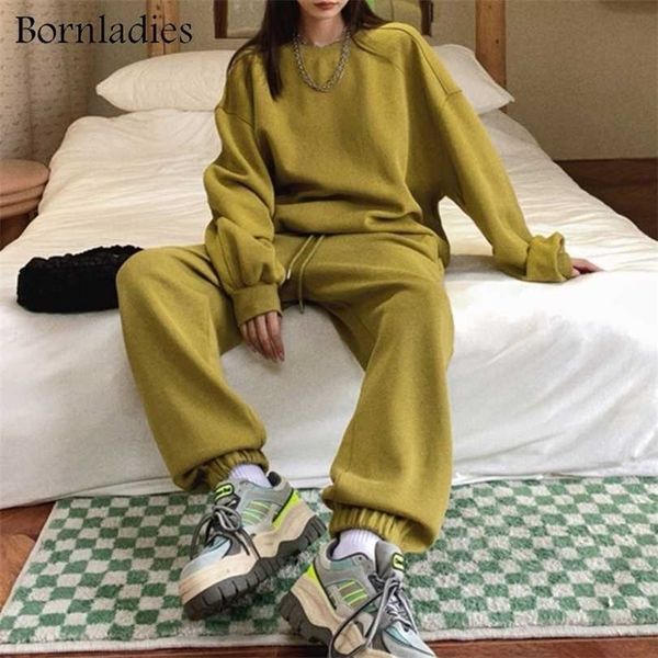 bornladies autumn women cotton sweatshirt suit oversized sets female o neck loose + long pants suits short 211220, Black
bornladies autumn women cotton sweatshirt suit oversized sets female o neck loose + long pants suits short 211220, Black