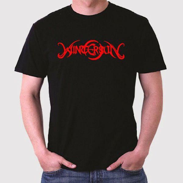 New Wintersun Logo Men's Black T-Shirt Size S to 3XL, White;black