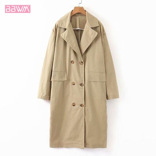 autumn fashion joker lapel long sleeve solid color casual loose button ocean windbreaker double-breasted windproof 210507, Tan;black
autumn fashion joker lapel long sleeve solid color casual loose button ocean windbreaker double-breasted windproof 210507, Tan;black