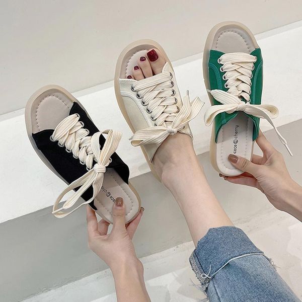 slippers 2021 women summer lace-up casual canvas sandals fashion flat-bottomed sports open toe flats shoes, Black
slippers 2021 women summer lace-up casual canvas sandals fashion flat-bottomed sports open toe flats shoes, Black