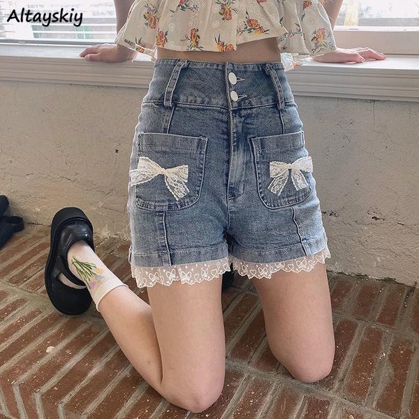 women's shorts women lace vintage denim summer high waist slim all-match a-line streetwear casual korean style kawaii sweet bow skinny, White;black
women's shorts women lace vintage denim summer high waist slim all-match a-line streetwear casual korean style kawaii sweet bow skinny, White;black