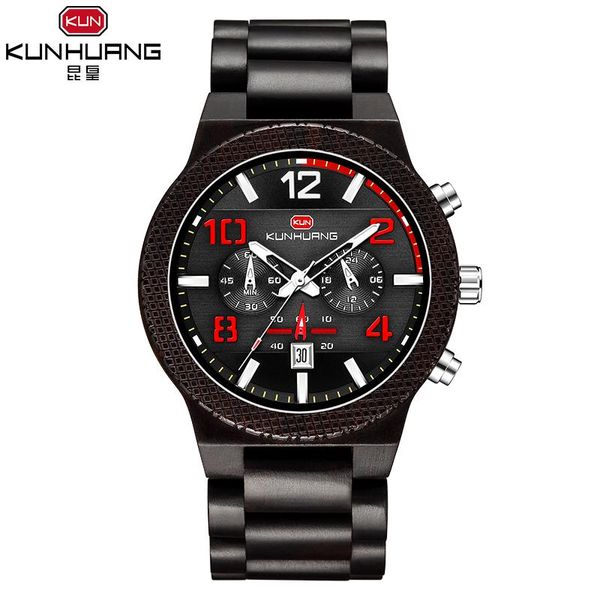 wristwatches kunhuang 2021 brand customizable wood watch practical calendar luminous hands timer quartz men wristwatch montre homme 1015, Slivery;brown
wristwatches kunhuang 2021 brand customizable wood watch practical calendar luminous hands timer quartz men wristwatch montre homme 1015, Slivery;brown
