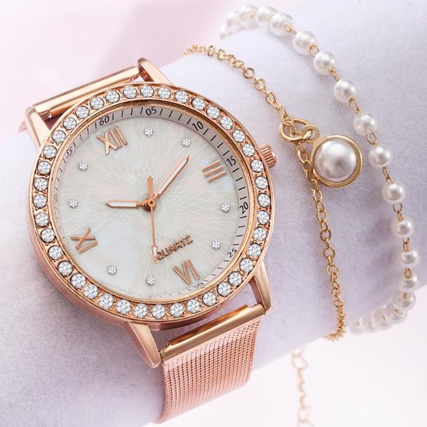 wristwatches diamond silver quartz watch for women luxury pearl bracelet elegant ladies dress clock gift 2021, Slivery;brown
wristwatches diamond silver quartz watch for women luxury pearl bracelet elegant ladies dress clock gift 2021, Slivery;brown