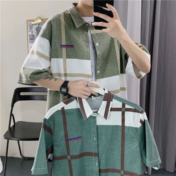 men's casual shirts shirt summer small fresh plaid short men's korean fashion loose half sleeve trendy brand inch d3eg z3qv, White;black
men's casual shirts shirt summer small fresh plaid short men's korean fashion loose half sleeve trendy brand inch d3eg z3qv, White;black