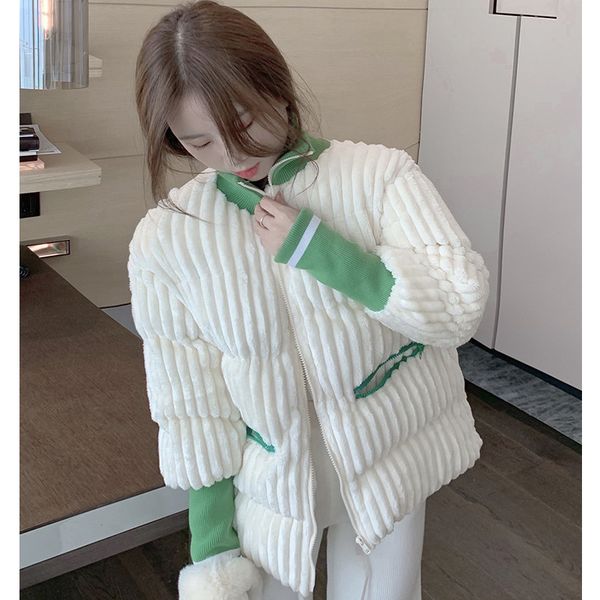 2021 winter new corduroy down padded-jacket, small, short embroidery, contrast color fashion, stand-up collar padded jacket, women's tr, Black
2021 winter new corduroy down padded-jacket, small, short embroidery, contrast color fashion, stand-up collar padded jacket, women's tr, Black