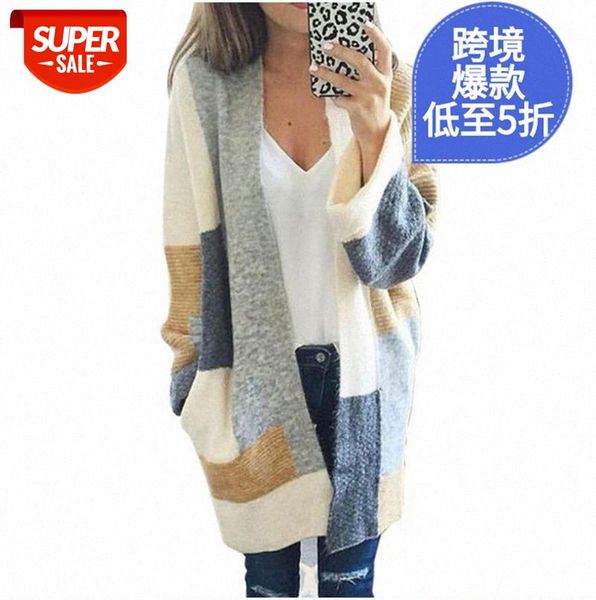 women's european and american stitching contrast color long-sleeved mid-length knit sweater cardigan loose jacket women #lo2x, Black;gray
women's european and american stitching contrast color long-sleeved mid-length knit sweater cardigan loose jacket women #lo2x, Black;gray
