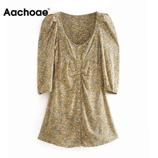 aachoae floral print retro mini dresses women puff sleeve fashion buttons dress female square collar party dress vestidos 210413, Black;gray
aachoae floral print retro mini dresses women puff sleeve fashion buttons dress female square collar party dress vestidos 210413, Black;gray