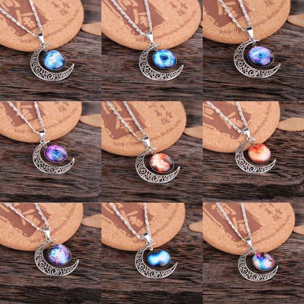 bohemian starry sky galaxy nebula fashion art pattern moon glass round pendant necklace sweater chain women new jewelry, Silver
bohemian starry sky galaxy nebula fashion art pattern moon glass round pendant necklace sweater chain women new jewelry, Silver