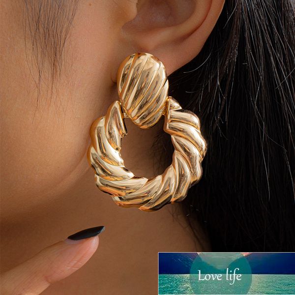 lacteo punk twist metal drop earrings for women fashion trendy round circle charm earrings night club jewelry accessories, Golden;silver
lacteo punk twist metal drop earrings for women fashion trendy round circle charm earrings night club jewelry accessories, Golden;silver