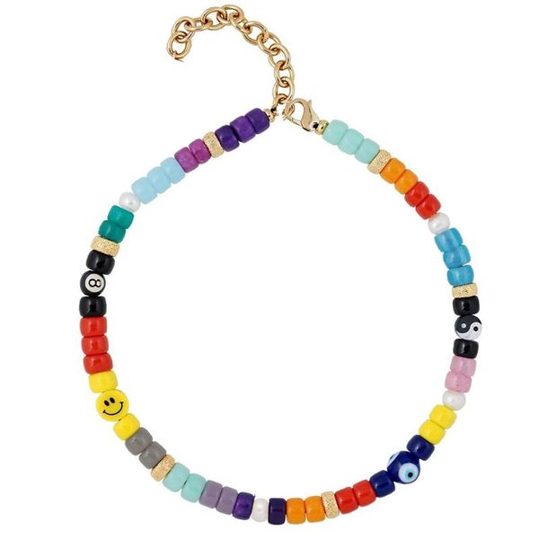 chokers short creative yin yang charm bead baroque freshwater pearl gossip smilely blue dice necklace chunky stainless steel chain women, Golden;silver
chokers short creative yin yang charm bead baroque freshwater pearl gossip smilely blue dice necklace chunky stainless steel chain women, Golden;silver