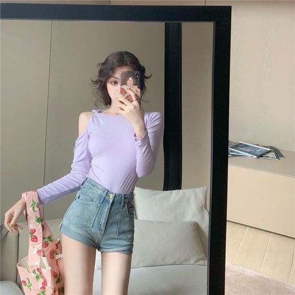 women's t-shirt 4 colour korean fashion off shoulder long sleeved t shirt women clothes 2021 autumn simple solid tshirt casual camiseta, White
women's t-shirt 4 colour korean fashion off shoulder long sleeved t shirt women clothes 2021 autumn simple solid tshirt casual camiseta, White
