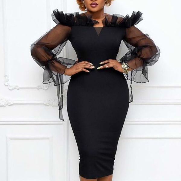 women bodycon dress mesh patchwork long lantern sleeves elegant classy office ladies vestidos sheath african fashion plus size 210416, Black;gray
women bodycon dress mesh patchwork long lantern sleeves elegant classy office ladies vestidos sheath african fashion plus size 210416, Black;gray