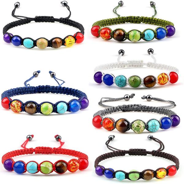 beaded, strands 7 chakra bracelets reiki healing crystal stretch natural gemstone beads braided rope yoga for women girls adjustable, Black
beaded, strands 7 chakra bracelets reiki healing crystal stretch natural gemstone beads braided rope yoga for women girls adjustable, Black