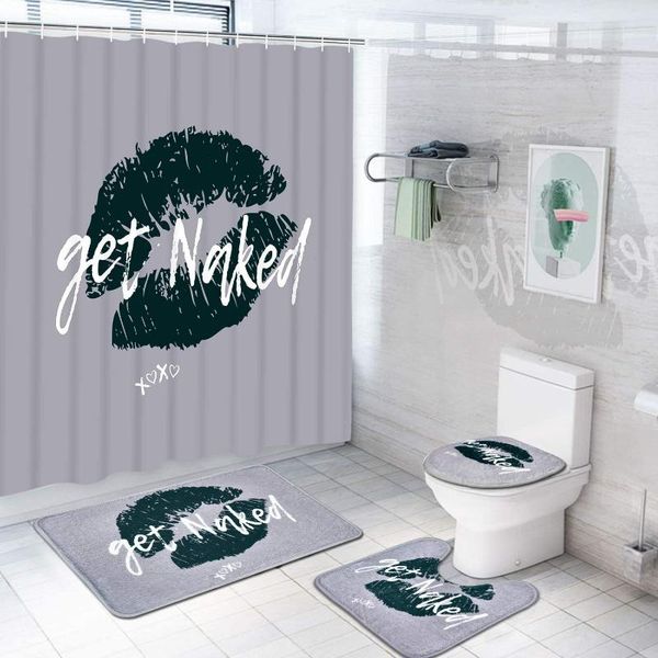 bath accessory set 4 pcs funny get naked shower curtain with non-slip rug, toilet lid cover, mat and 12 hooks waterproof
bath accessory set 4 pcs funny get naked shower curtain with non-slip rug, toilet lid cover, mat and 12 hooks waterproof