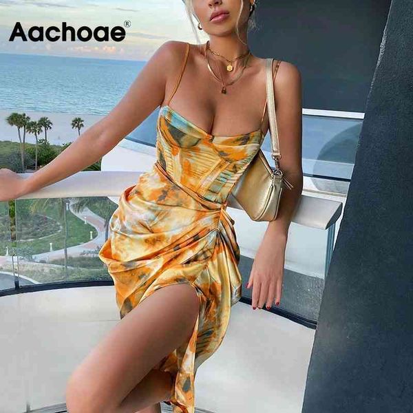 summer spaghetti strap beach women printed split holiday dress sleeveless backless pleated satin midi dresses 210413, Black;gray
summer spaghetti strap beach women printed split holiday dress sleeveless backless pleated satin midi dresses 210413, Black;gray