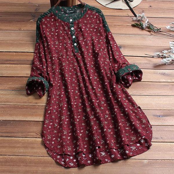 women's blouses & shirts floral print blouse women long sleeve vintage stitching button up shirt chemise oversize femme et chemises, White
women's blouses & shirts floral print blouse women long sleeve vintage stitching button up shirt chemise oversize femme et chemises, White
