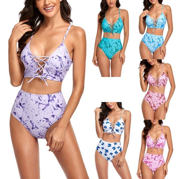 women's swimwear women two-piece swimming clothes set, tie-dye/ butterfly printed pattern tie up bikini + shorts 2021, White;black
women's swimwear women two-piece swimming clothes set, tie-dye/ butterfly printed pattern tie up bikini + shorts 2021, White;black