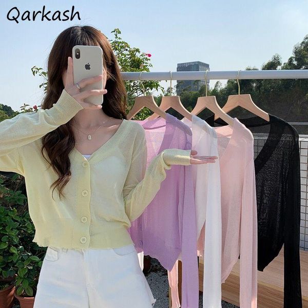 women's knits & tees crop sweaters women holiday all-match knitwear cardigan solid summer sun-proof ins design v-neck sweet korean tren, White
women's knits & tees crop sweaters women holiday all-match knitwear cardigan solid summer sun-proof ins design v-neck sweet korean tren, White