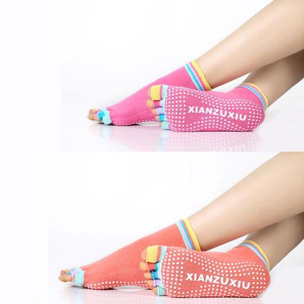 sports socks 1 pair color five finger cotton yoga women anti-slip elastic backless silicone non-slip ballet dancing pilates, Black
sports socks 1 pair color five finger cotton yoga women anti-slip elastic backless silicone non-slip ballet dancing pilates, Black
