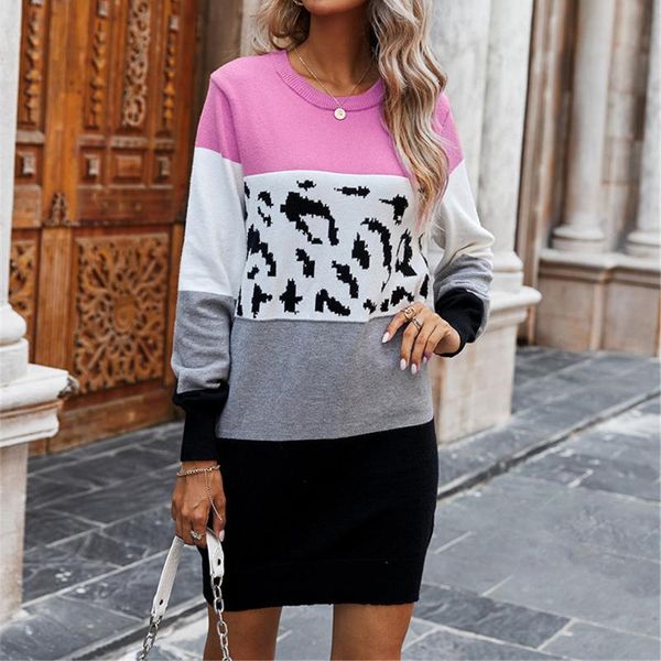 pathcowrk leopard sweater dress female casual o-neck long sleeve autumn winter knitted party short dresses for women, Black;gray
pathcowrk leopard sweater dress female casual o-neck long sleeve autumn winter knitted party short dresses for women, Black;gray
