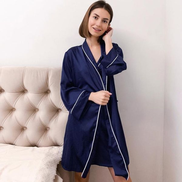 women's sleepwear hiloc blue satin robe sets with sashes long sleeve women dresses 2021 loose nightdress spring night dress mini, Black;red
women's sleepwear hiloc blue satin robe sets with sashes long sleeve women dresses 2021 loose nightdress spring night dress mini, Black;red