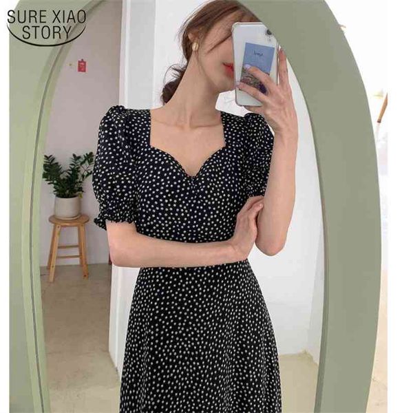 women dress korean fashion clothes vintage square collar lace up vestidos slim fit print lantern sleeve dresses 14032 210508, Black;gray 
women dress korean fashion clothes vintage square collar lace up vestidos slim fit print lantern sleeve dresses 14032 210508, Black;gray