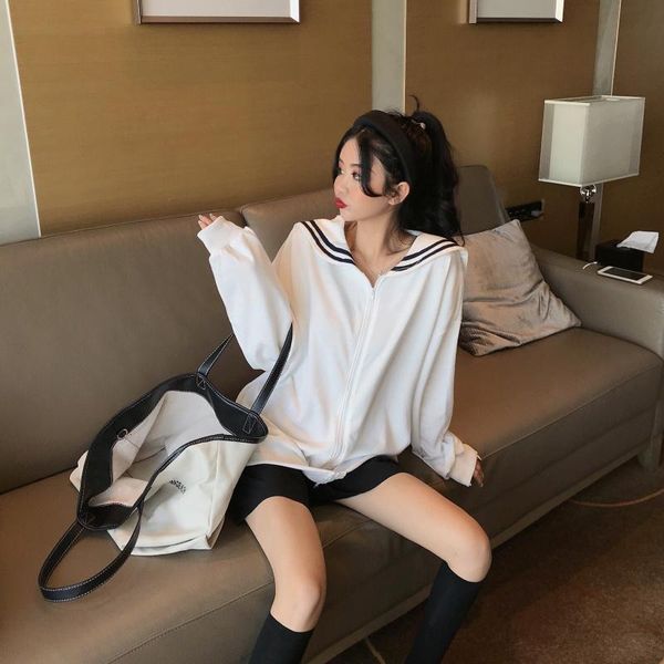 women's jackets women coats and jackets style pockets sailor collar zipper solid clothing autumn korean loose vetement femme 7xw7, Black;brown
women's jackets women coats and jackets style pockets sailor collar zipper solid clothing autumn korean loose vetement femme 7xw7, Black;brown