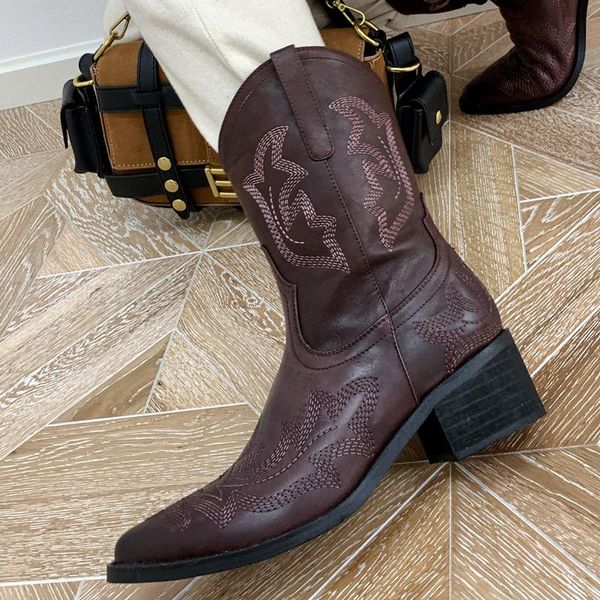 boots emboridery women western chunky heel cowboy pointed toe vintage cowgirl shoes genuine leather handmade, Black
boots emboridery women western chunky heel cowboy pointed toe vintage cowgirl shoes genuine leather handmade, Black