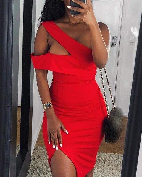 casual dresses party dress women's summer fashion one shoulder cutout ruched slit female short 2021, Black;gray
casual dresses party dress women's summer fashion one shoulder cutout ruched slit female short 2021, Black;gray