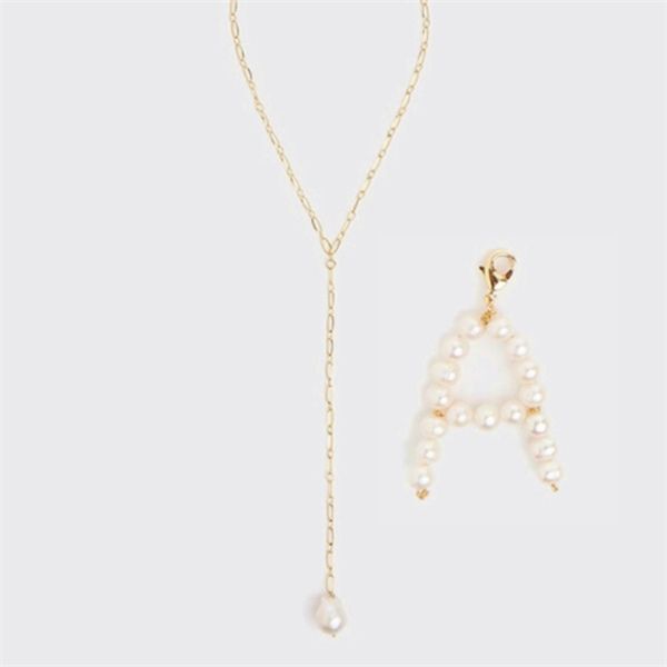 freshwater pearl initial jewelry name diy 26 english alphabet letter pendant necklace charms necklace for women fashion jewelry j1218, Silver 
freshwater pearl initial jewelry name diy 26 english alphabet letter pendant necklace charms necklace for women fashion jewelry j1218, Silver