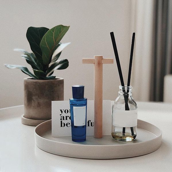 nordic round deskstorage tray with wood handle table jewelry sundries key snack organizer holder home decor kitchen & organization
nordic round deskstorage tray with wood handle table jewelry sundries key snack organizer holder home decor kitchen & organization