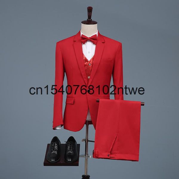 men's red suit bridegroom wedding dress stage young host emcee performance suits & blazers, White;black
men's red suit bridegroom wedding dress stage young host emcee performance suits & blazers, White;black