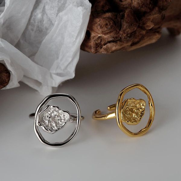 simple 100% s925 sterling silver irregular concave-convex ring female opening hollow round index finger 18k gold plating cluster rings, Golden;silver
simple 100% s925 sterling silver irregular concave-convex ring female opening hollow round index finger 18k gold plating cluster rings, Golden;silver