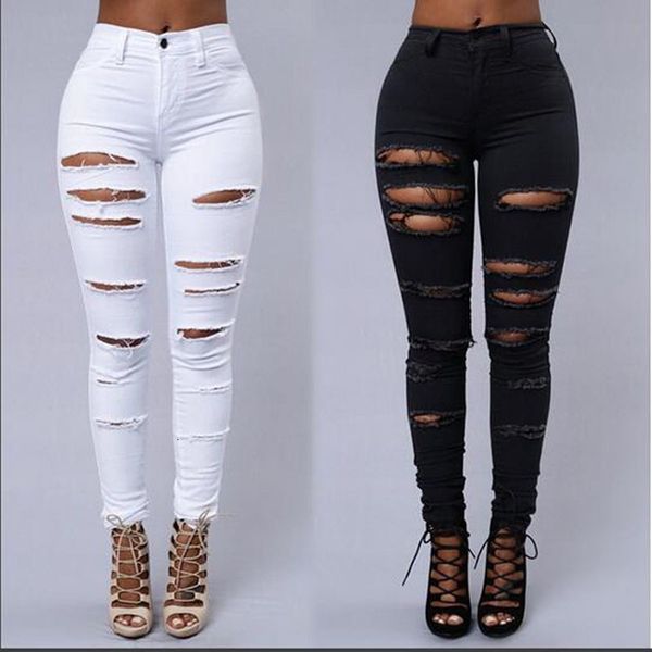 new women skinny ripped knee hole jeans push up mid waist casual slim fit long pants female trousers, Blue
new women skinny ripped knee hole jeans push up mid waist casual slim fit long pants female trousers, Blue