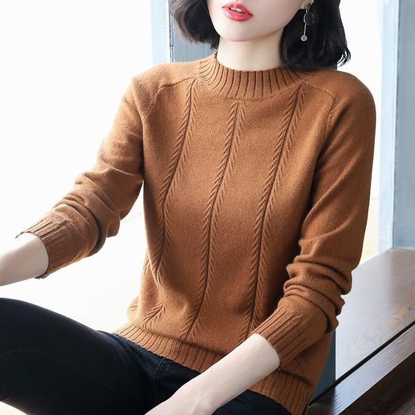 women's sweaters 2021 half-high collar pullover sweater with long sleeves inside temperament slim cashmere bottoming clothing, White;black
women's sweaters 2021 half-high collar pullover sweater with long sleeves inside temperament slim cashmere bottoming clothing, White;black