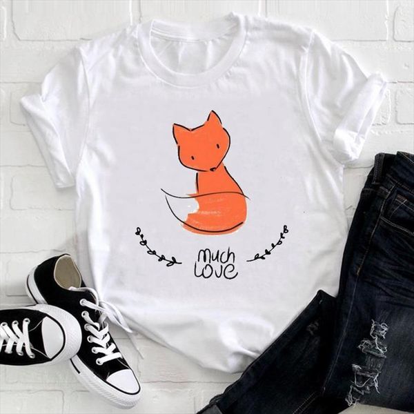 men short sleeve for lady mens t shirts watercolor flower fox printing animal 90s clothes ladies print tee female, White;black
men short sleeve for lady mens t shirts watercolor flower fox printing animal 90s clothes ladies print tee female, White;black