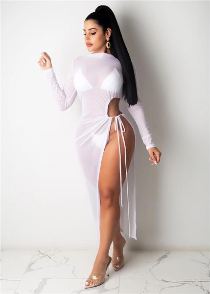 chronstyle mesh sheer see through dress women 2021 long sleeve hollow out o-neck side split high waist lace-up summer casual dresses, Black;gray
chronstyle mesh sheer see through dress women 2021 long sleeve hollow out o-neck side split high waist lace-up summer casual dresses, Black;gray
