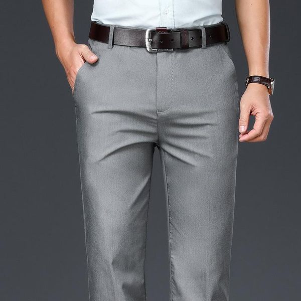thin summer casual pants men clothing straight stretch formal dress trouser for man high waist men's, Black
thin summer casual pants men clothing straight stretch formal dress trouser for man high waist men's, Black
