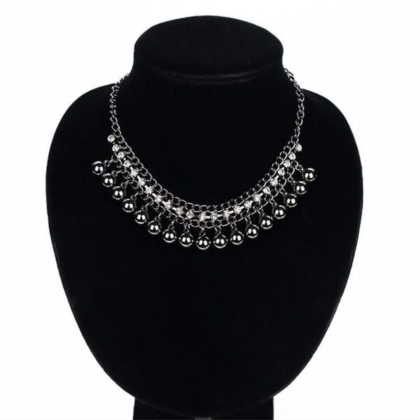 luxury jewelry vintage black balls crystal necklace. charm collar statement choker necklaces & pendants for women #n068 chains, Silver
luxury jewelry vintage black balls crystal necklace. charm collar statement choker necklaces & pendants for women #n068 chains, Silver
