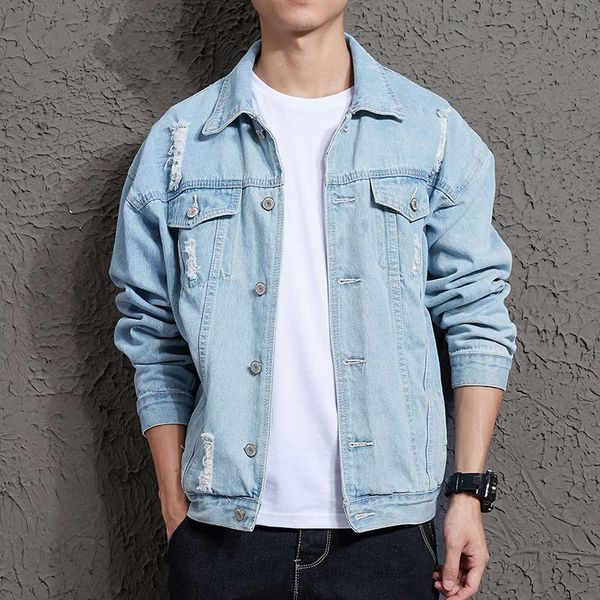 spring autumn solid casual slim mens denim jacket bomber men tearing hole cowboy men's jean chaqueta hombre jackets, Black;brown
spring autumn solid casual slim mens denim jacket bomber men tearing hole cowboy men's jean chaqueta hombre jackets, Black;brown