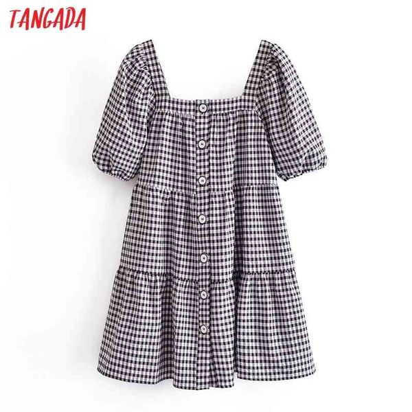 summer women plaid print beach puff short sleeve ladies mini dress vestidos 3h252 210416, Black;gray
summer women plaid print beach puff short sleeve ladies mini dress vestidos 3h252 210416, Black;gray