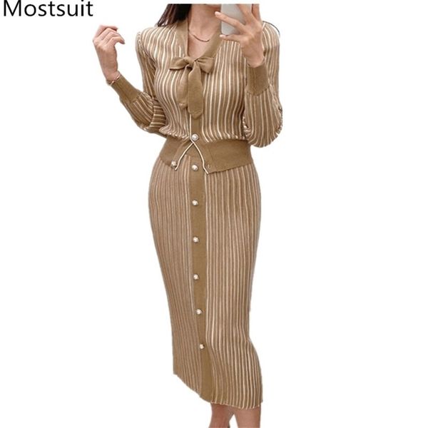 korean elegant knitted two piece set outfits women spring bow cardigan + single-breasted long skirt ladies fashion 210513, White
korean elegant knitted two piece set outfits women spring bow cardigan + single-breasted long skirt ladies fashion 210513, White