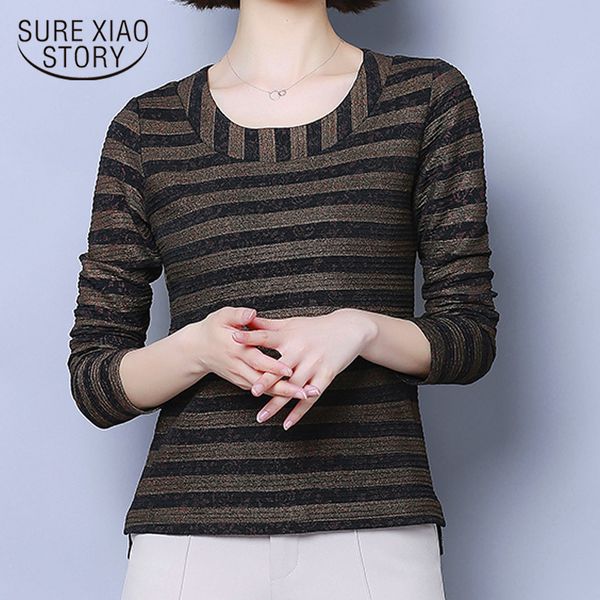 loose t-shirt plus size autumn joker o-neck striped print bottomed long sleeve shirt women 7094 50 210417, White
loose t-shirt plus size autumn joker o-neck striped print bottomed long sleeve shirt women 7094 50 210417, White