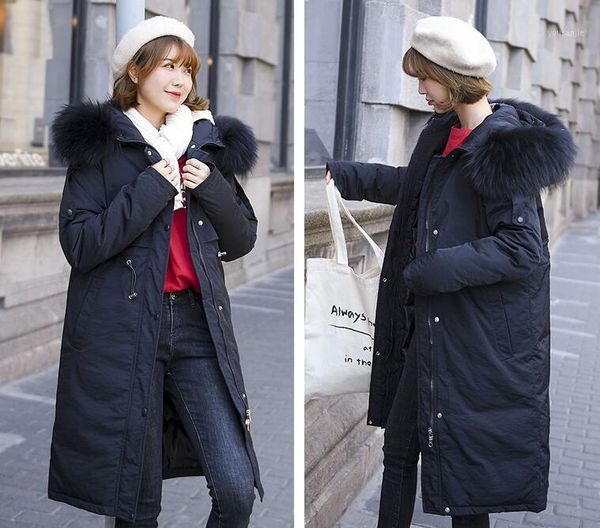 women's down & parkas 2021 winter jacket women casual with fur collar cotton female hooded warm coat parka, Black
women's down & parkas 2021 winter jacket women casual with fur collar cotton female hooded warm coat parka, Black