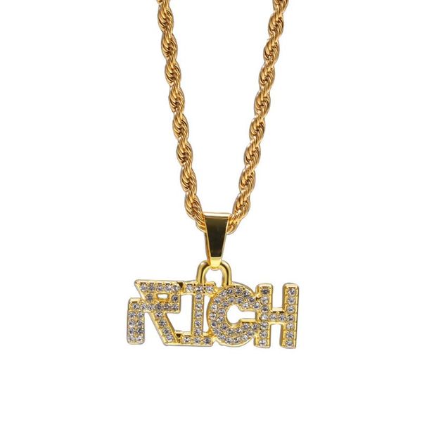 chains hip hop men's iced out gold rich pendant necklace men women street dance jewelry gift for him with rope chain, Silver
chains hip hop men's iced out gold rich pendant necklace men women street dance jewelry gift for him with rope chain, Silver