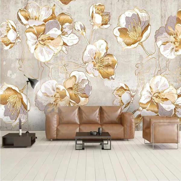 wallpapers milofi custom european style retro nostalgia hand painted flower tv sofa background wallpaper mural 
wallpapers milofi custom european style retro nostalgia hand painted flower tv sofa background wallpaper mural
