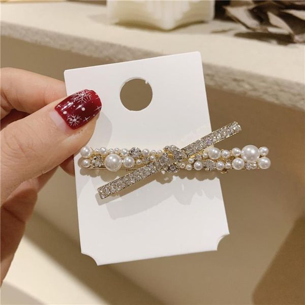 hair clips & barrettes simple temperament hairpin female pearl rhinestone cross-word clip bangs accessories, Golden;silver
hair clips & barrettes simple temperament hairpin female pearl rhinestone cross-word clip bangs accessories, Golden;silver