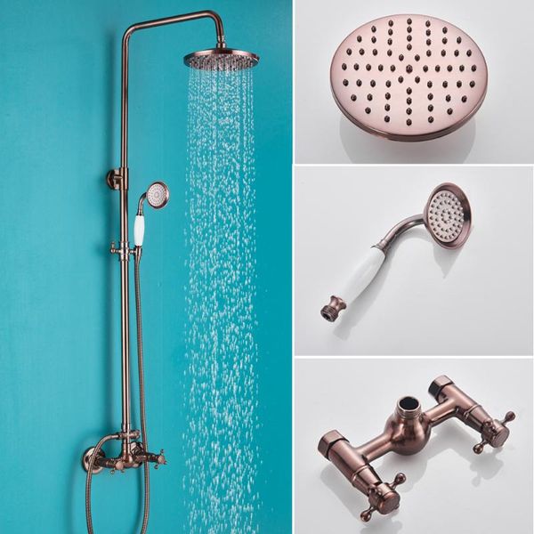 onyzpily oil rubbed bronze brass shower faucets set 8'' rainfall dual handle mixer tap swivel tub spout bath system bathroom sets
onyzpily oil rubbed bronze brass shower faucets set 8'' rainfall dual handle mixer tap swivel tub spout bath system bathroom sets