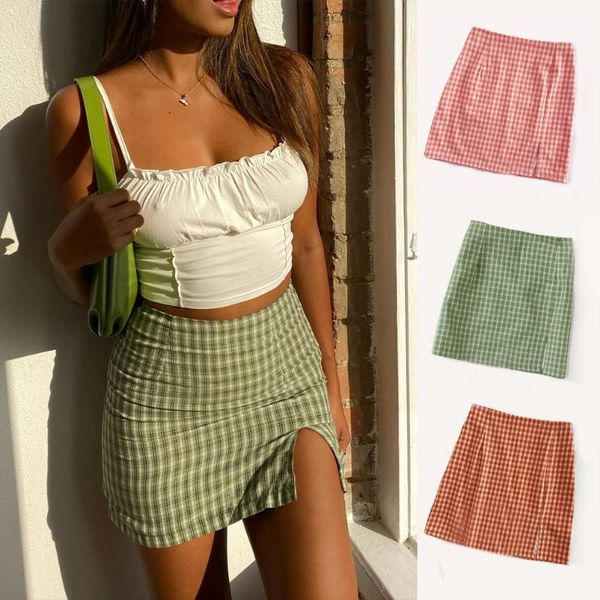 skirts women´s summer casual high waist a-line mini skirt above knee split hem plaid printing slim basic short daily wear, Black
skirts women´s summer casual high waist a-line mini skirt above knee split hem plaid printing slim basic short daily wear, Black