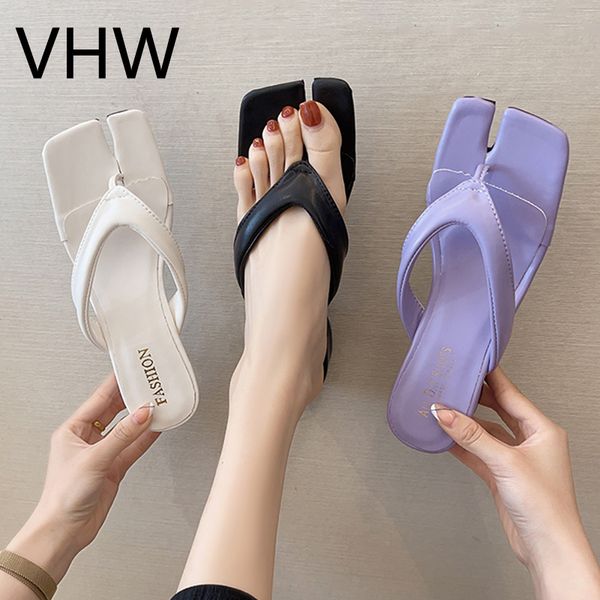 women sandals 2021 summer fashion square separated toe slippers mid heels sandals women summer beach flip flops, Black
women sandals 2021 summer fashion square separated toe slippers mid heels sandals women summer beach flip flops, Black